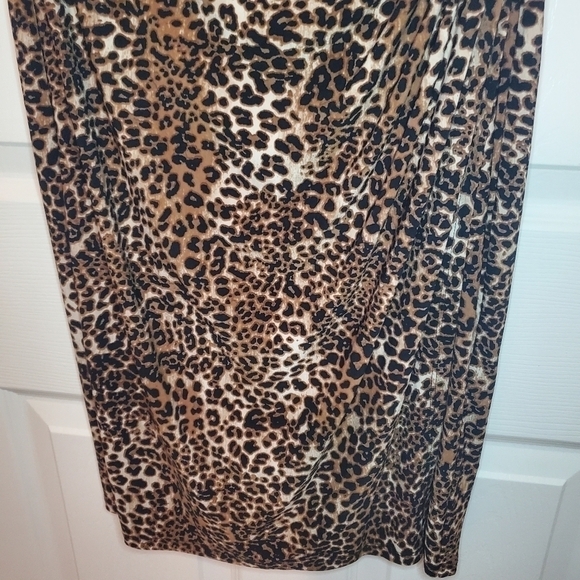 Lauren Ralph Lauren Animal Print Faux Wrap Dress Size 4 - Picture 4 of 10